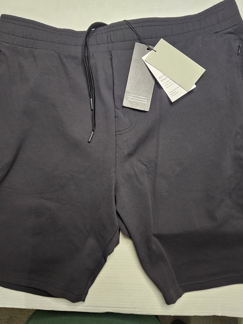 Public Rec All Day Every Day Shorts Black 38R Performance Stretch NWT